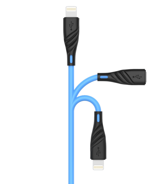 Vismac Glory Iphone 3.1Amp Cable (Blue)