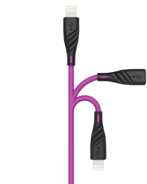 Vismac Glory Iphone 3.1Amp Cable (Pink)