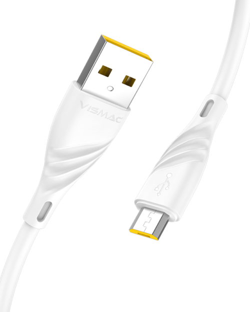 Vismac Glory Micro V8 3.1Amp Cable (White)