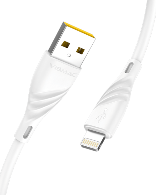 Vismac Glory Iphone 3.1Amp Cable (White)