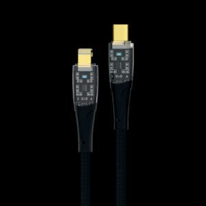 60W braided USB-C to Lightning charging cable