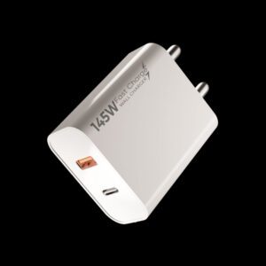 Vismac BEAST 145W Multi-Port Wall Charger | USB-C + USB-A | PD Fast Charge | Laptop & Phone Compatible
